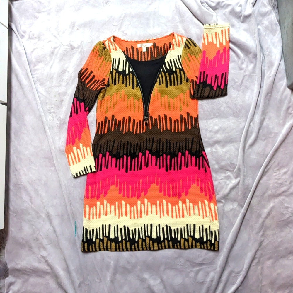 Aryeh Anthropologie Psychedelic Waffle Knit Sheath Dress - Size M - MAKE OFFER!